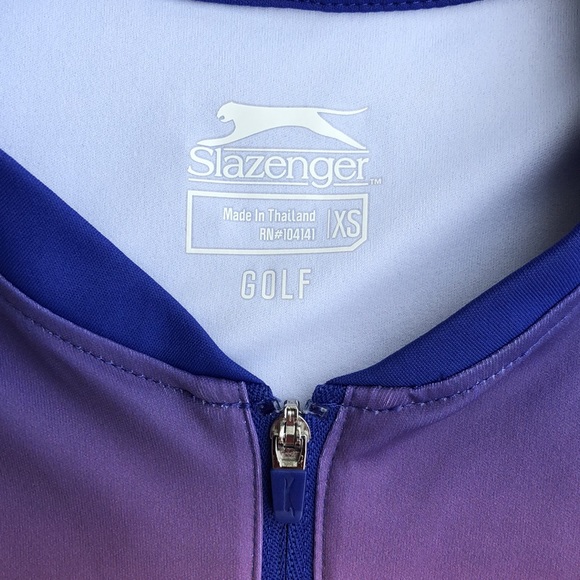 Worn once! SLAZENGER Golf Ombré 1/4 Zip Top - Picture 3 of 6